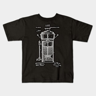 PATENT DRAWING / 1890 - Coffee Urn (white) Kids T-Shirt